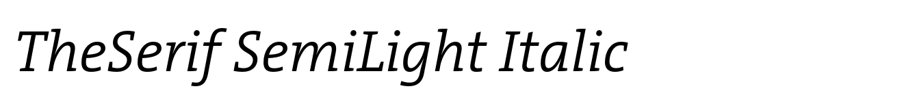 TheSerif SemiLight Italic
